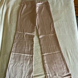 Light Pink Satin Sheen Wide-Leg Pants - Size 4